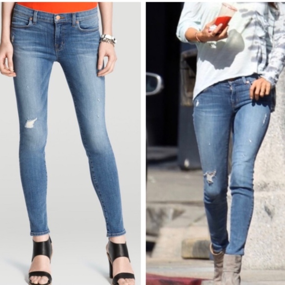 J BRAND Revenge Super Skinny Distressed Jeans 25